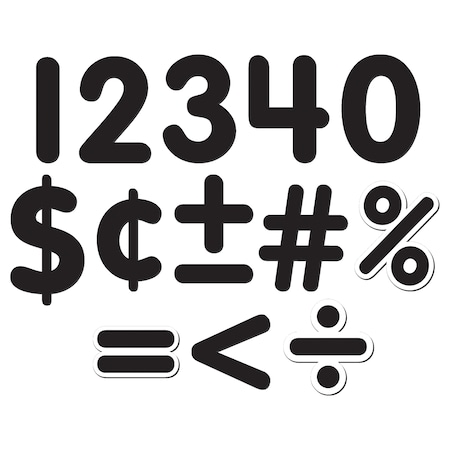 Teacher Created Resources Black Classic 2.5in Magnetic Numbers, 65 Pieces TCR77218